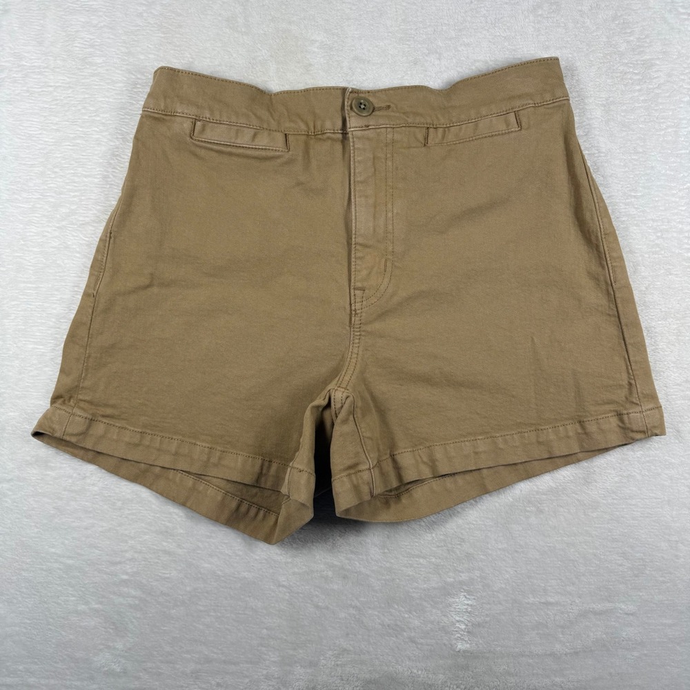 Madewell Womens High Rise Chino Shorts British Surplus Brown NP803 Size 27